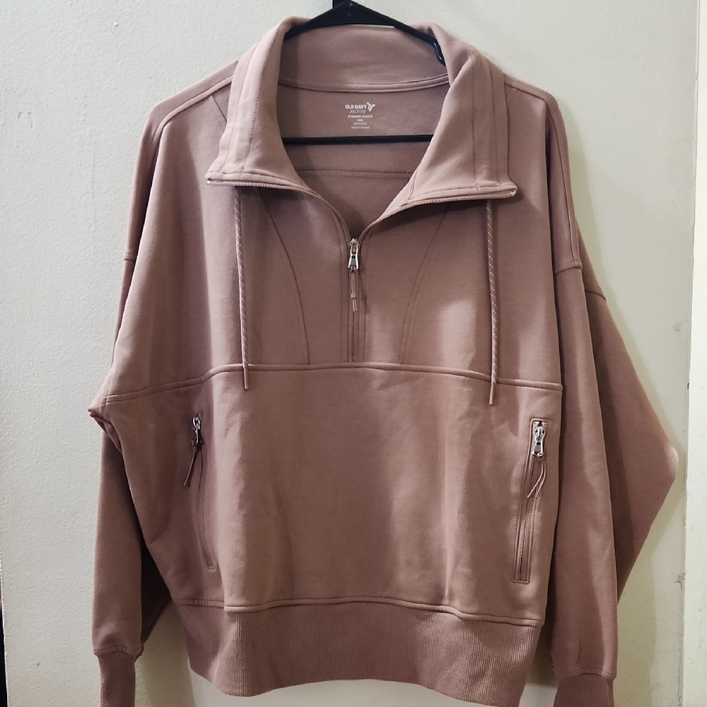 Old Navy Mauve Half-Zip Sweatshirt